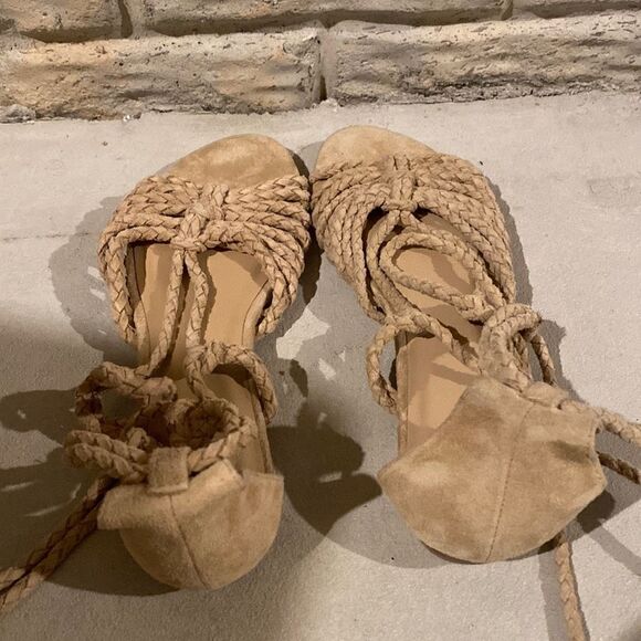 NWOB MSRP $288 Joie Falk Ankle Wrap Flats Women's Size 6.5 - Picture 8 of 12